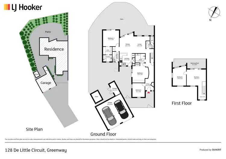 Floorplan of Homely townhouse listing, 128 De Little Circuit, Greenway ACT 2900