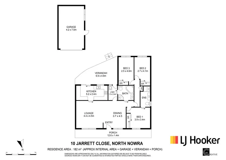 Floorplan of Homely house listing, 10 Jarrett Close, North Nowra NSW 2541