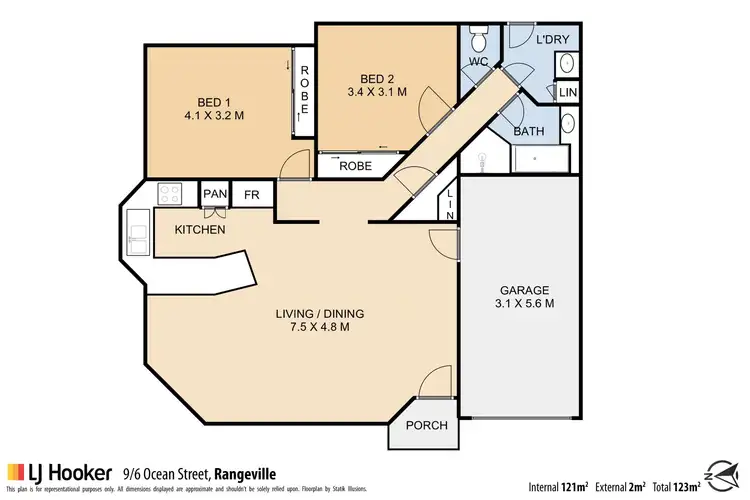 Floorplan of Homely unit listing, 9/6 Ocean Street, Rangeville QLD 4350