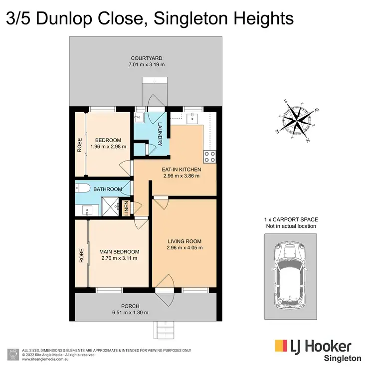 Floorplan of Homely unit listing, 3/5 Dunlop Close, Singleton NSW 2330
