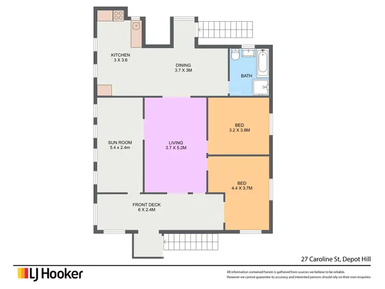 Floorplan of Homely house listing, 27 Caroline Street, Depot Hill QLD 4700