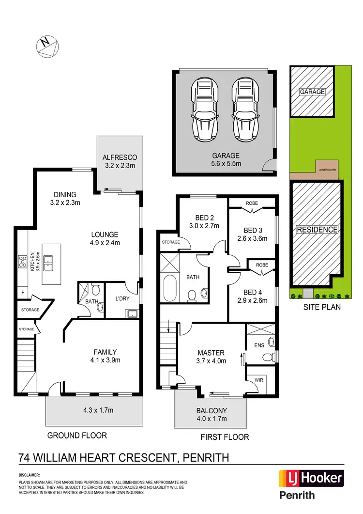 Floorplan of Homely house listing, 74 William Hart Crescent, Penrith NSW 2750