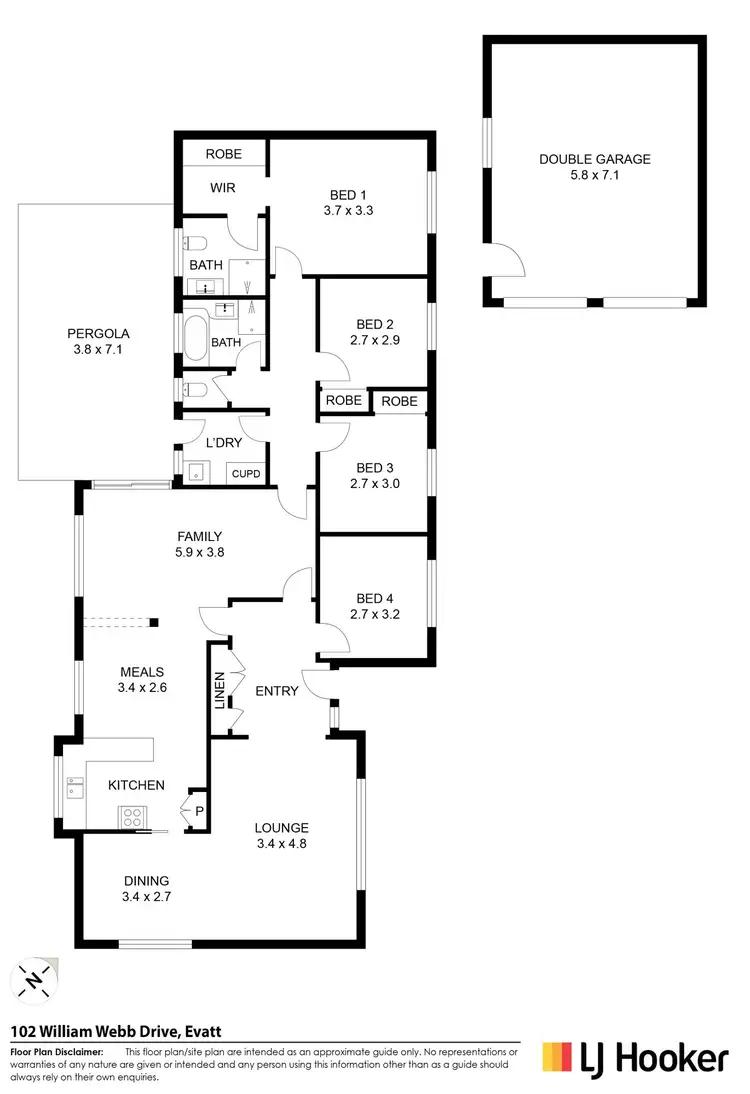 Floorplan of Homely house listing, 102 William Webb Drive, Evatt ACT 2617