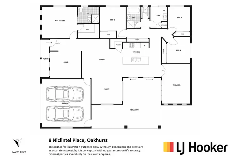 Floorplan of Homely rural property listing, 8 Niclintel Place, Oakhurst QLD 4650