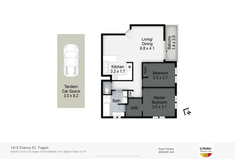 Floorplan of Homely unit listing, 14/3 Clancy Court, Tugun QLD 4224