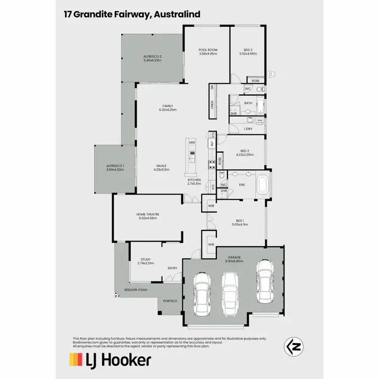 Floorplan of Homely house listing, 17 Grandite Fairway, Australind WA 6233