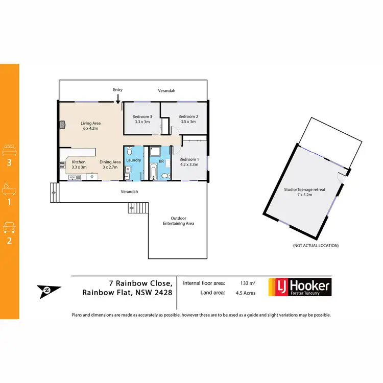 Floorplan of Homely house listing, 7 Rainbow Close, Rainbow Flat NSW 2430