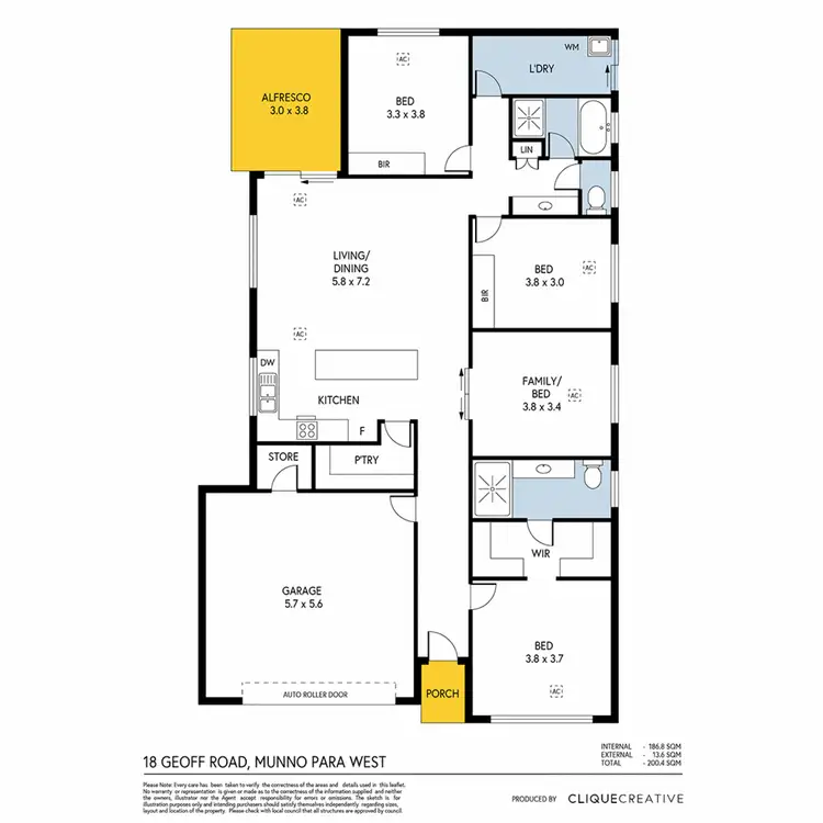 Floorplan of Homely house listing, 18 Geoff Road, Munno Para West SA 5115