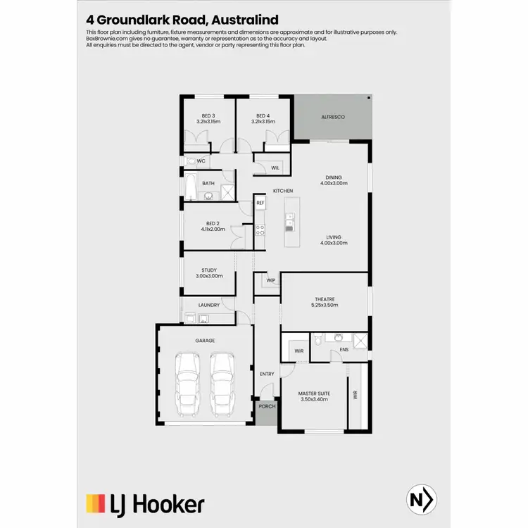 Floorplan of Homely house listing, 4 Groundlark Road, Australind WA 6233
