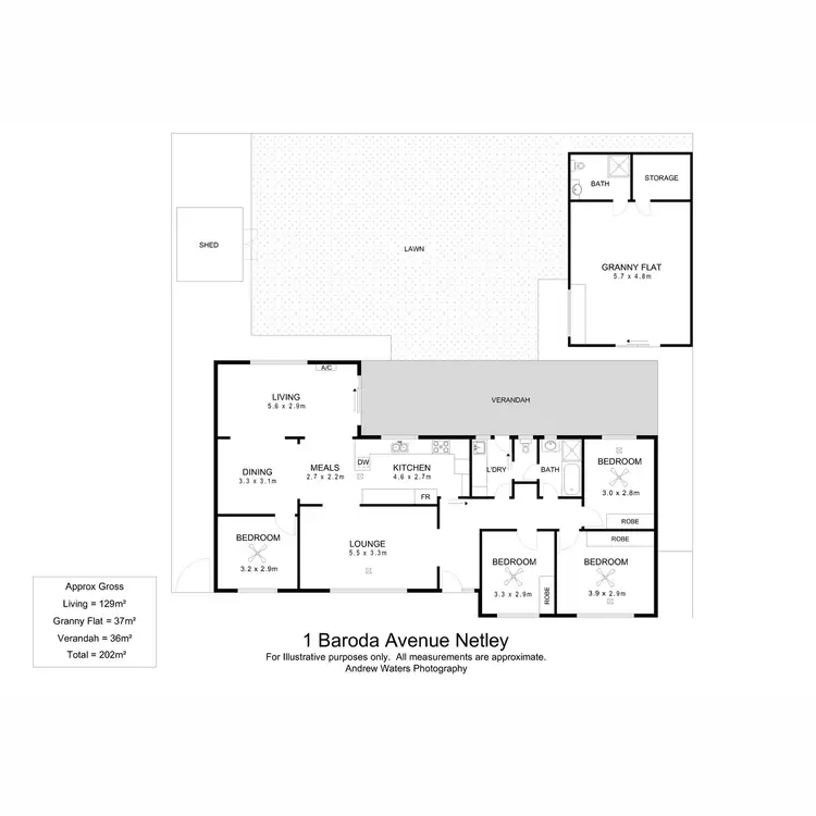 Floorplan of Homely house listing, 1 Baroda Avenue, Netley SA 5037