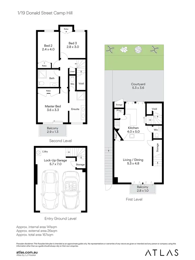 Floorplan of Homely townhouse listing, 1/19 Donald Street, Camp Hill QLD 4152