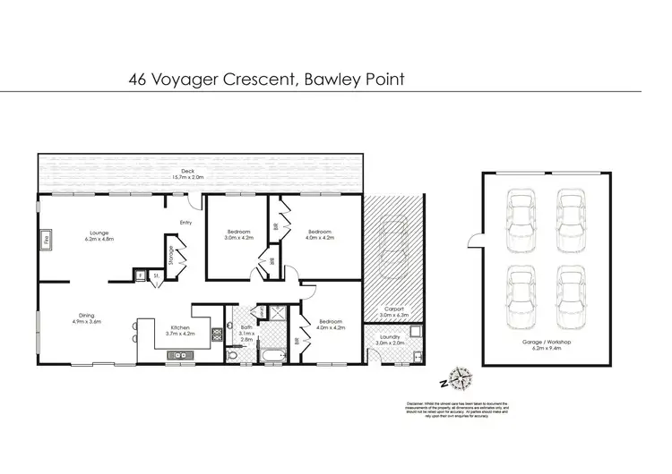 Floorplan of Homely house listing, 46 Voyager Crescent, Bawley Point NSW 2539