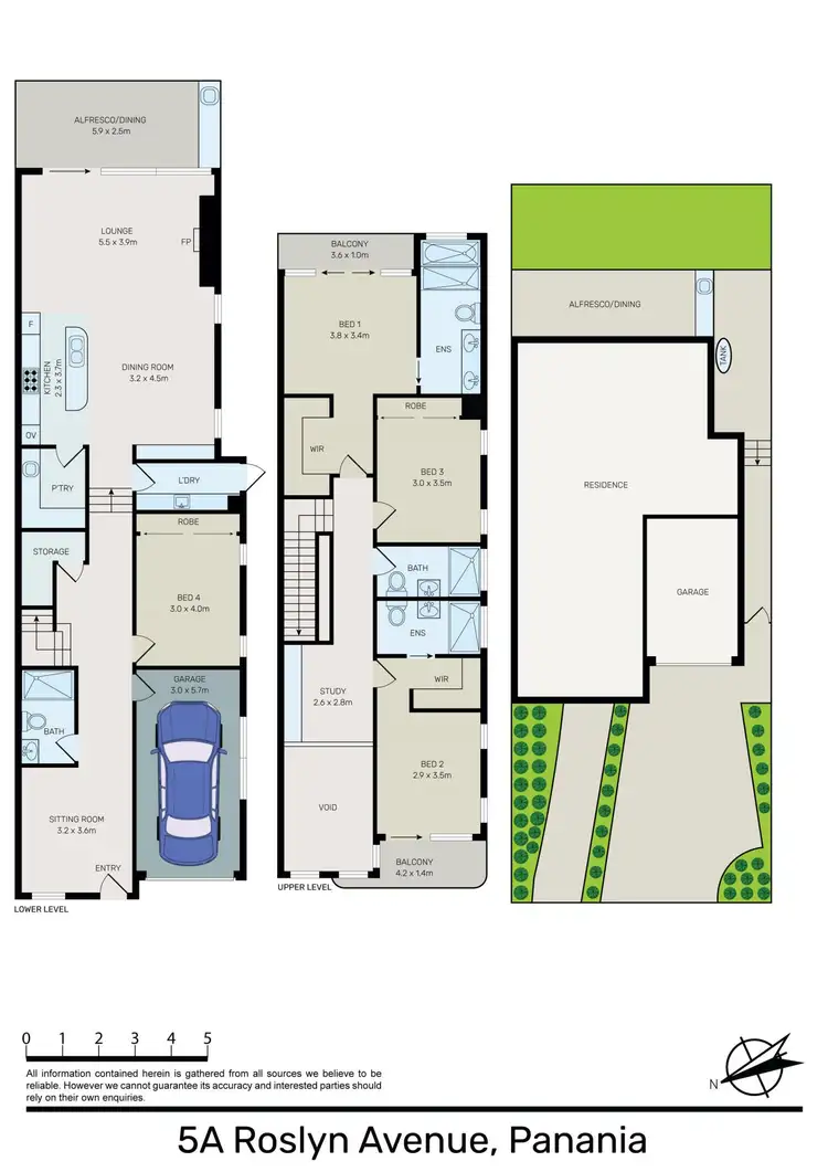 Floorplan of Homely semi-detached listing, 5A Roslyn Avenue, Panania NSW 2213