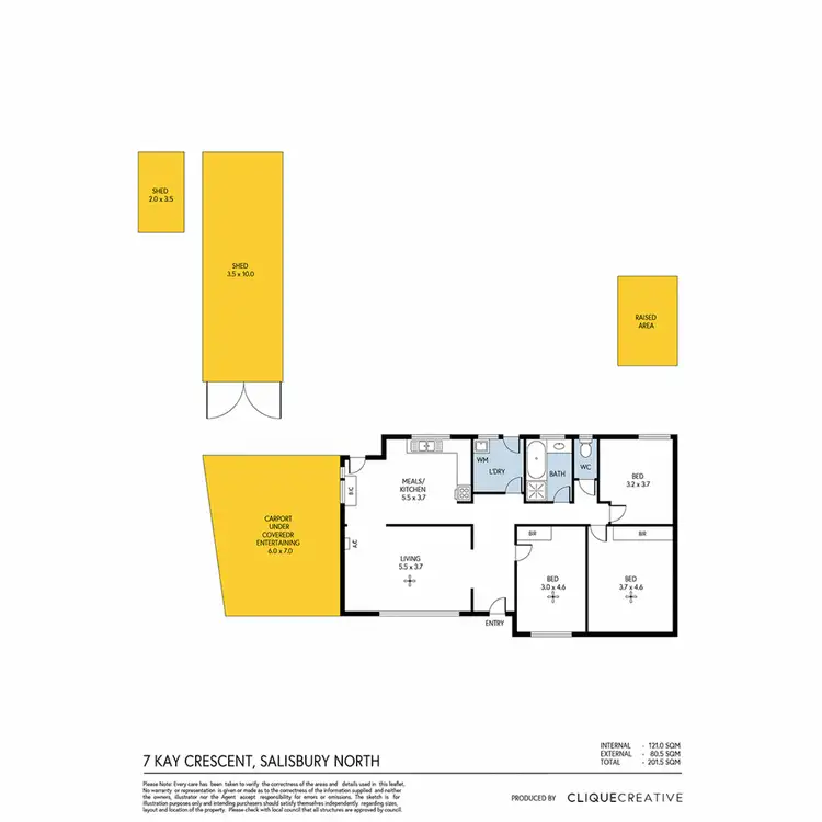 Floorplan of Homely house listing, 7 Kay Court, Salisbury North SA 5108