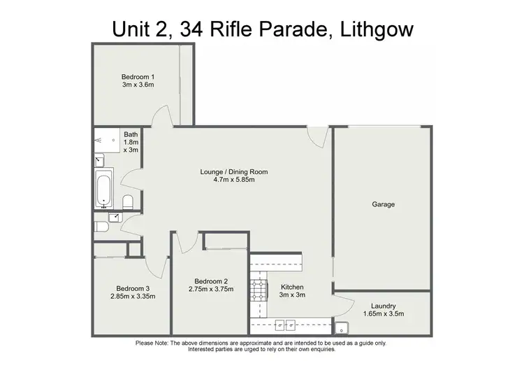 Floorplan of Homely villa listing, 2/34 Rifle Parade, Lithgow NSW 2790