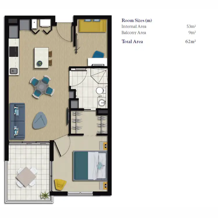 Floorplan of Homely apartment listing, 1311/510 St Pauls Terrace, Bowen Hills QLD 4006