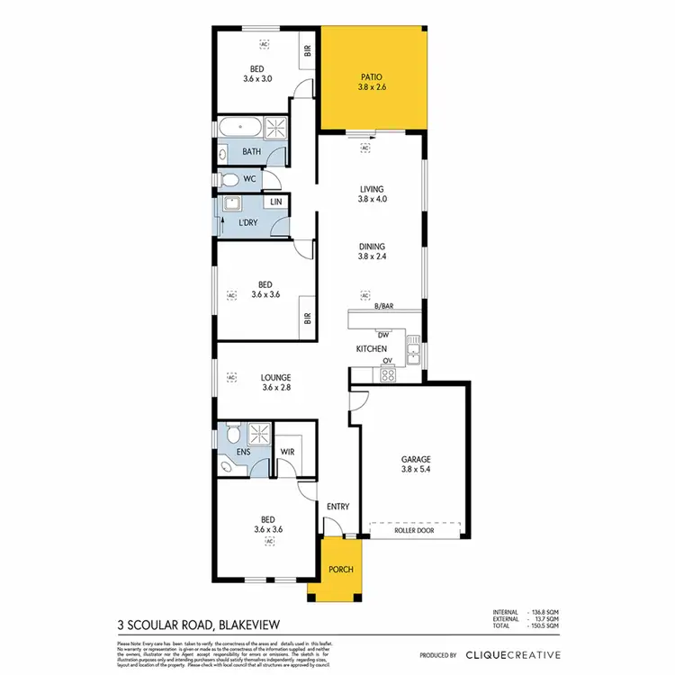 Floorplan of Homely house listing, 3 Scoular Road, Blakeview SA 5114