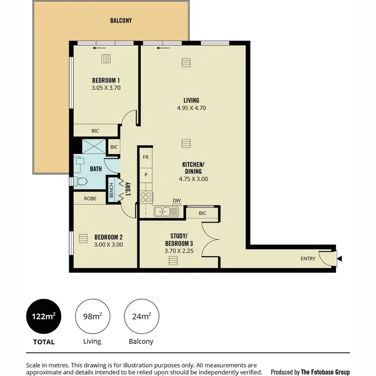 Floorplan of Homely unit listing, 204/1-5 Euston Walk, Mawson Lakes SA 5095