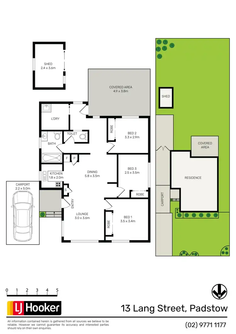 Floorplan of Homely house listing, 13 Lang Street, Padstow NSW 2211