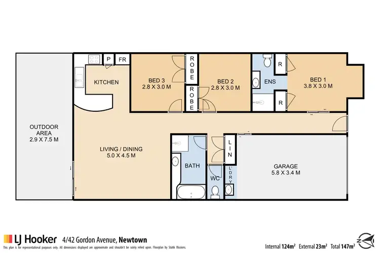 Floorplan of Homely unit listing, 4/42 Gordon Avenue, Newtown QLD 4350