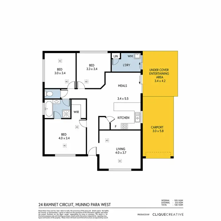Floorplan of Homely house listing, 24 Ramnet Circuit, Munno Para SA 5115