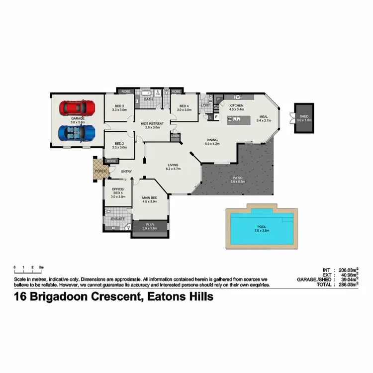 Floorplan of Homely house listing, 16 Brigadoon Crescent, Eatons Hill QLD 4037