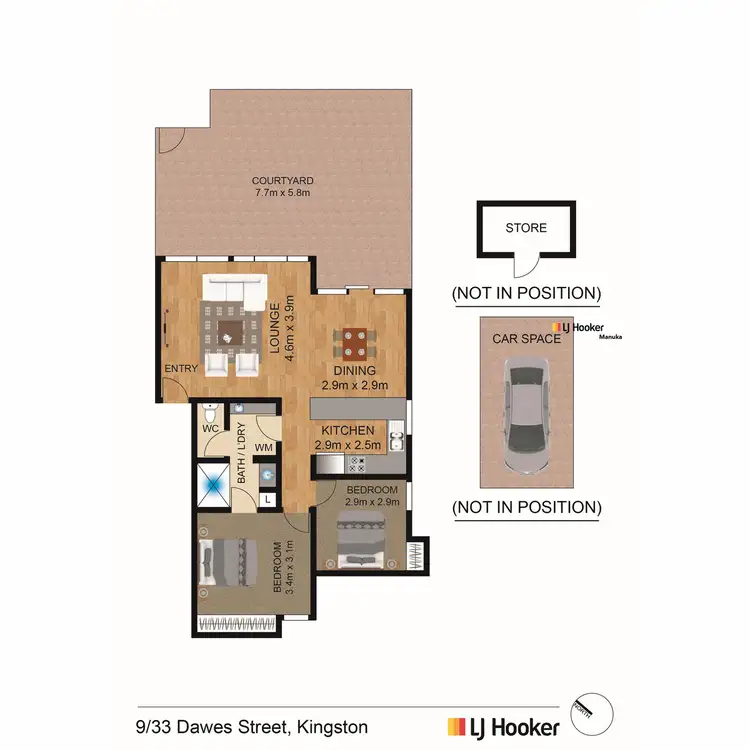 Floorplan of Homely unit listing, 9/33 Dawes Street, Kingston ACT 2604