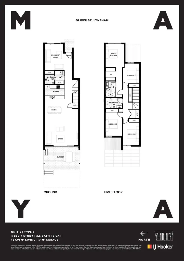 Floorplan of Homely townhouse listing, 5/9 Oliver Street, Lyneham ACT 2602