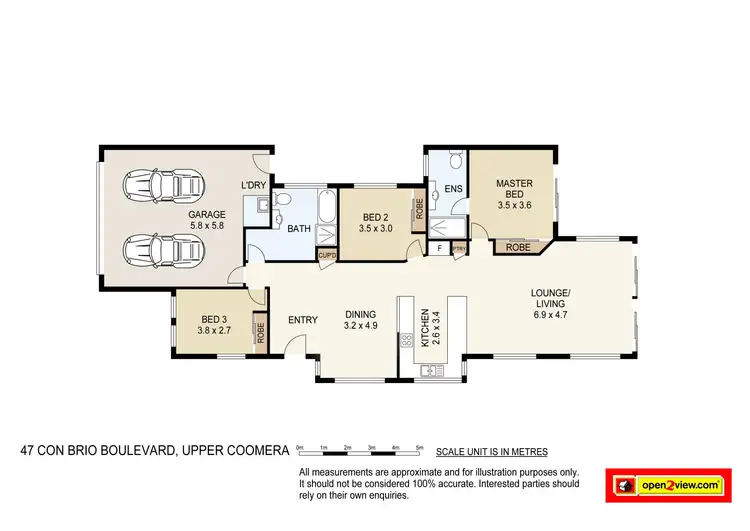 Floorplan of Homely house listing, 47 Con Brio Boulevard, Upper Coomera QLD 4209