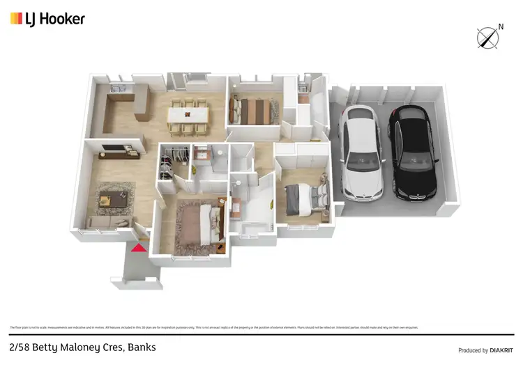 Floorplan of Homely townhouse listing, 2/58 Betty Maloney Crescent, Banks ACT 2906