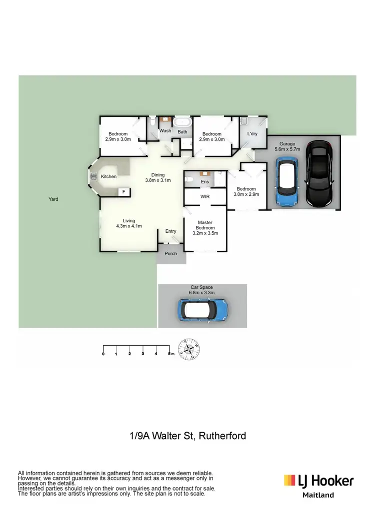 Floorplan of Homely house listing, 1/9A Walter Street, Rutherford NSW 2320