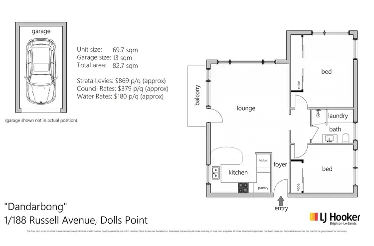 Floorplan of Homely unit listing, 1/188 Russell Avenue, Dolls Point NSW 2219