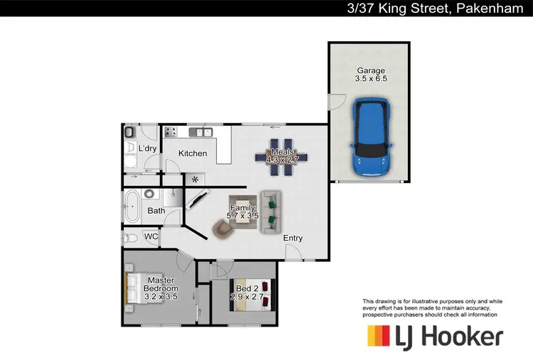 Floorplan of Homely unit listing, 3/37 King Street, Pakenham VIC 3810