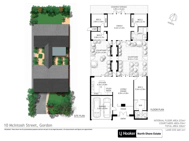 Floorplan of Homely house listing, 10 McIntosh Street, Gordon NSW 2072