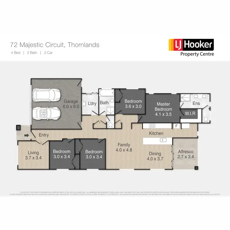 Floorplan of Homely house listing, 72 Majestic Circuit, Thornlands QLD 4164