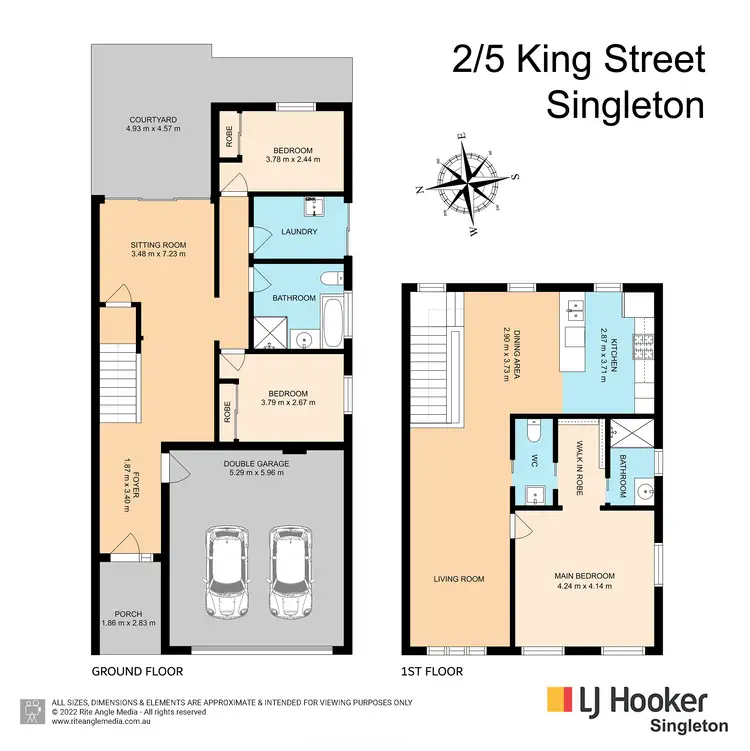 Floorplan of Homely townhouse listing, 2/5 King Street, Singleton NSW 2330