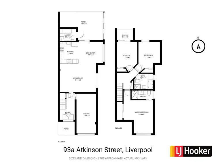 Floorplan of Homely semi-detached listing, 93A Atkinson Street, Liverpool NSW 2170