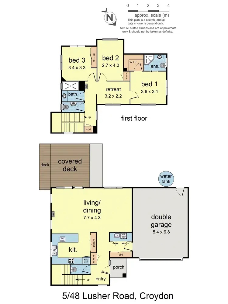 Floorplan of Homely townhouse listing, 5/48 Lusher Road, Croydon VIC 3136