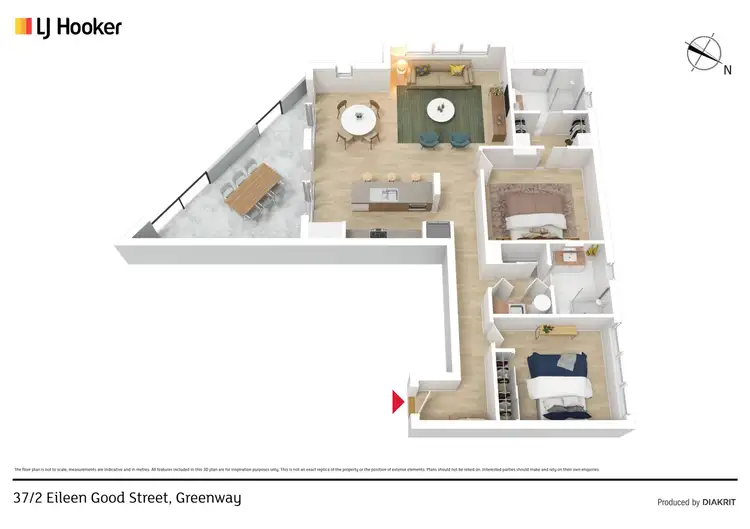 Floorplan of Homely apartment listing, 37/2 Eileen Good Street, Greenway ACT 2900