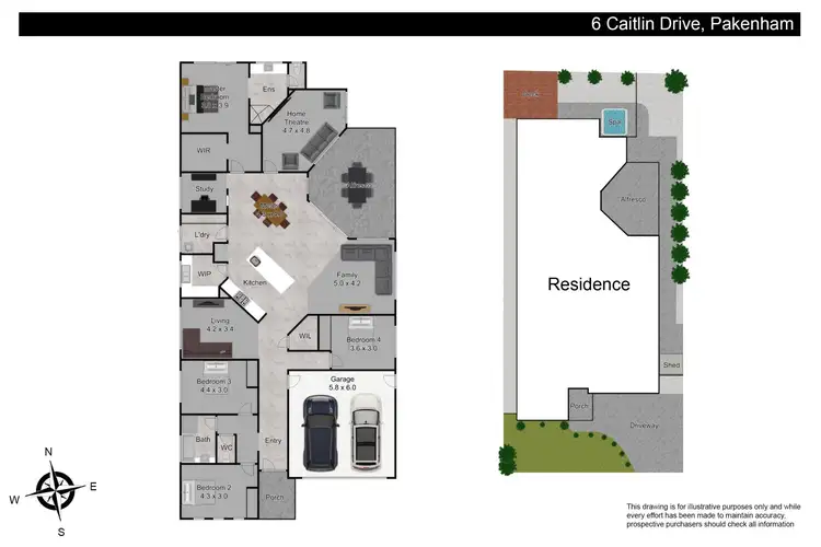 Floorplan of Homely house listing, 6 Caitlin Drive, Pakenham VIC 3810