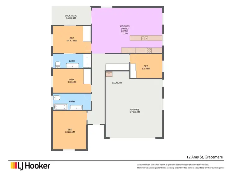 Floorplan of Homely house listing, 12 Amy Street, Gracemere QLD 4702