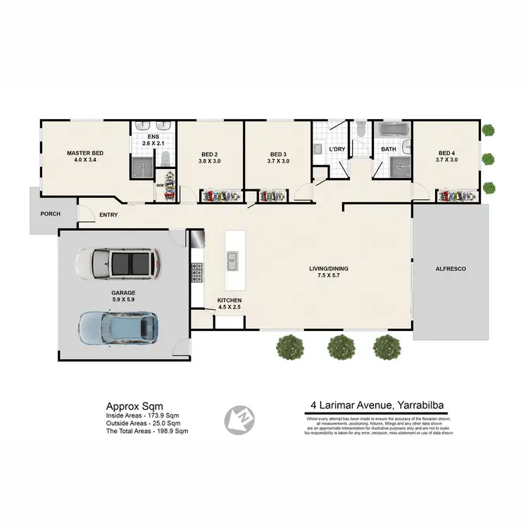 Floorplan of Homely house listing, 4 Larimar Avenue, Yarrabilba QLD 4207