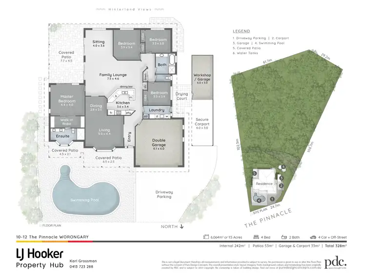 Floorplan of Homely house listing, 10 The Pinnacle, Worongary QLD 4213