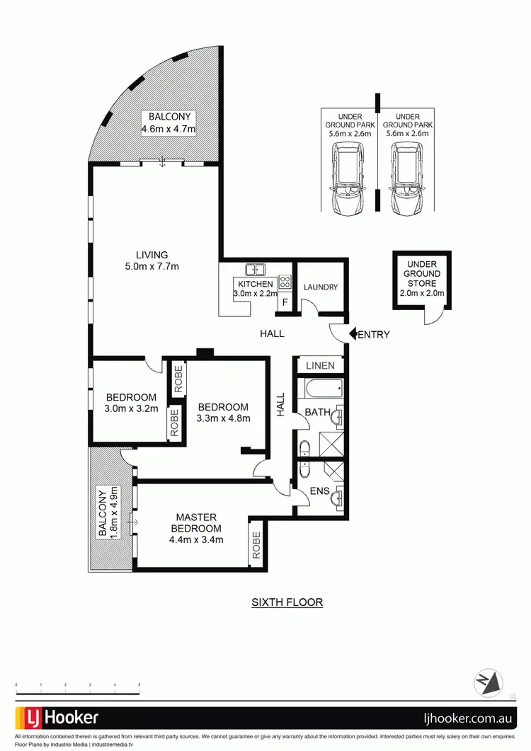 Floorplan of Homely unit listing, 602/22 Charles Street, Parramatta NSW 2150