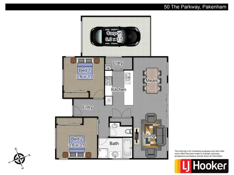 Floorplan of Homely house listing, 50 The Parkway, Pakenham VIC 3810
