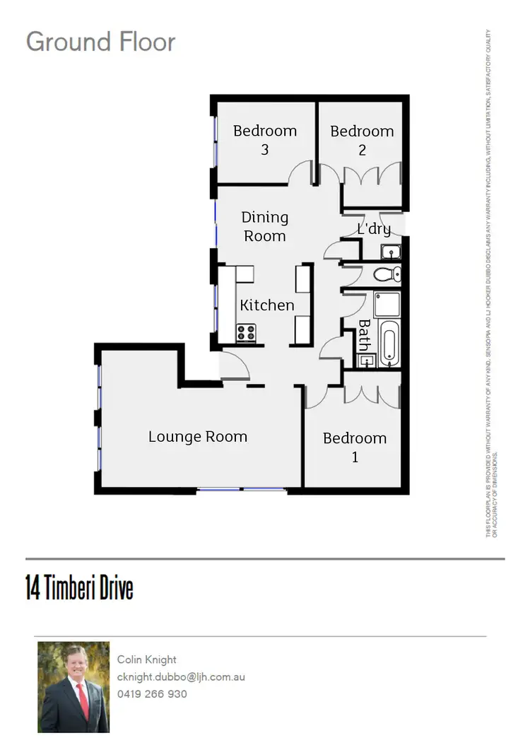 Floorplan of Homely house listing, 14 Timberi Drive, Dubbo NSW 2830