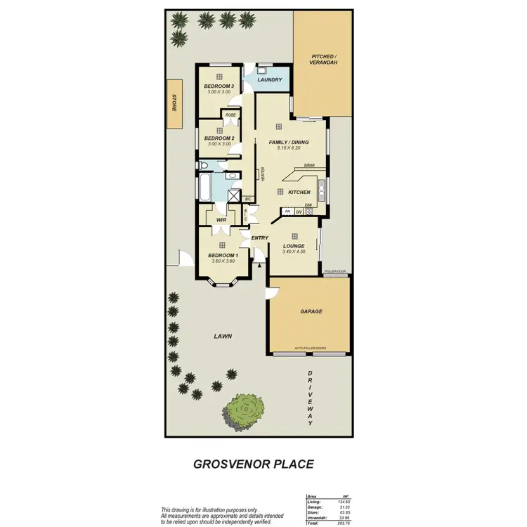 Floorplan of Homely house listing, 10 Grosvenor Place, Wynn Vale SA 5127