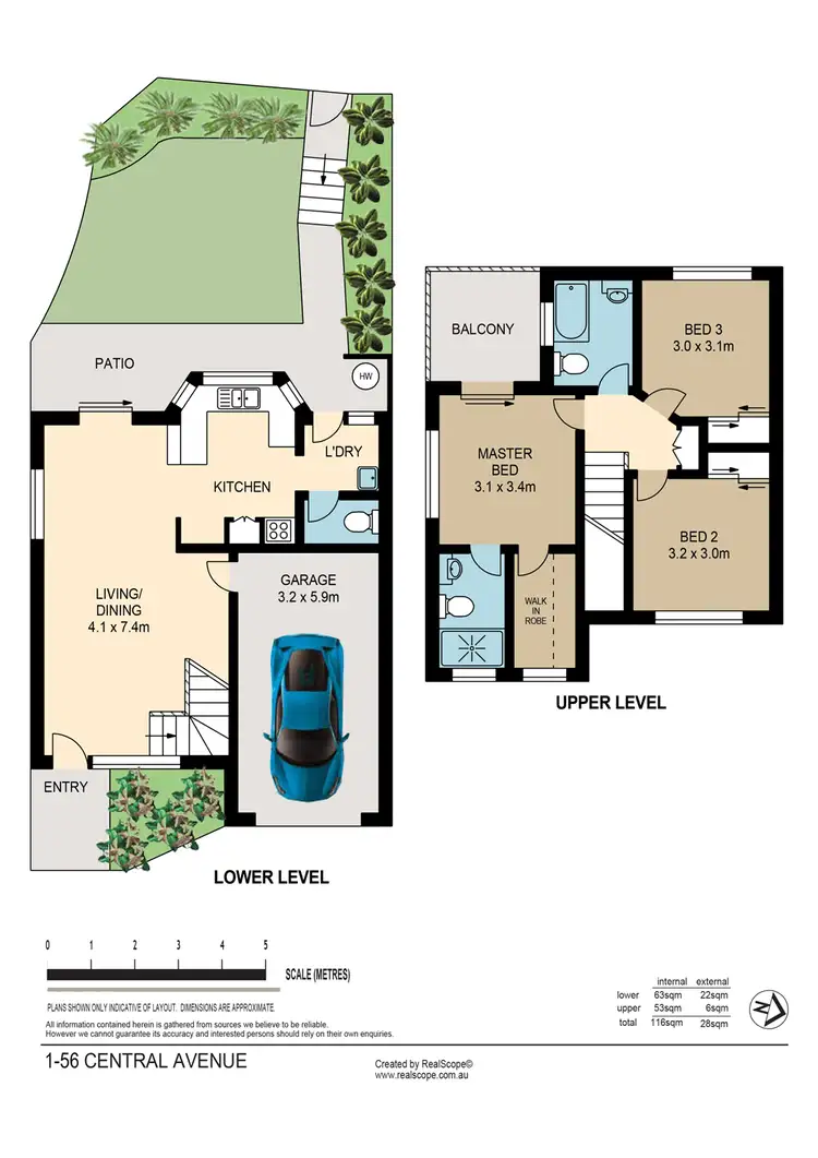 Floorplan of Homely townhouse listing, 1/56 Central Avenue, Indooroopilly QLD 4068