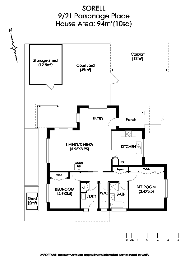 Floorplan of Homely unit listing, 9/21 Parsonage Place, Sorell TAS 7172