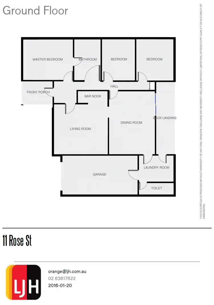 Floorplan of Homely house listing, 11 Rose Aveune, Orange NSW 2800